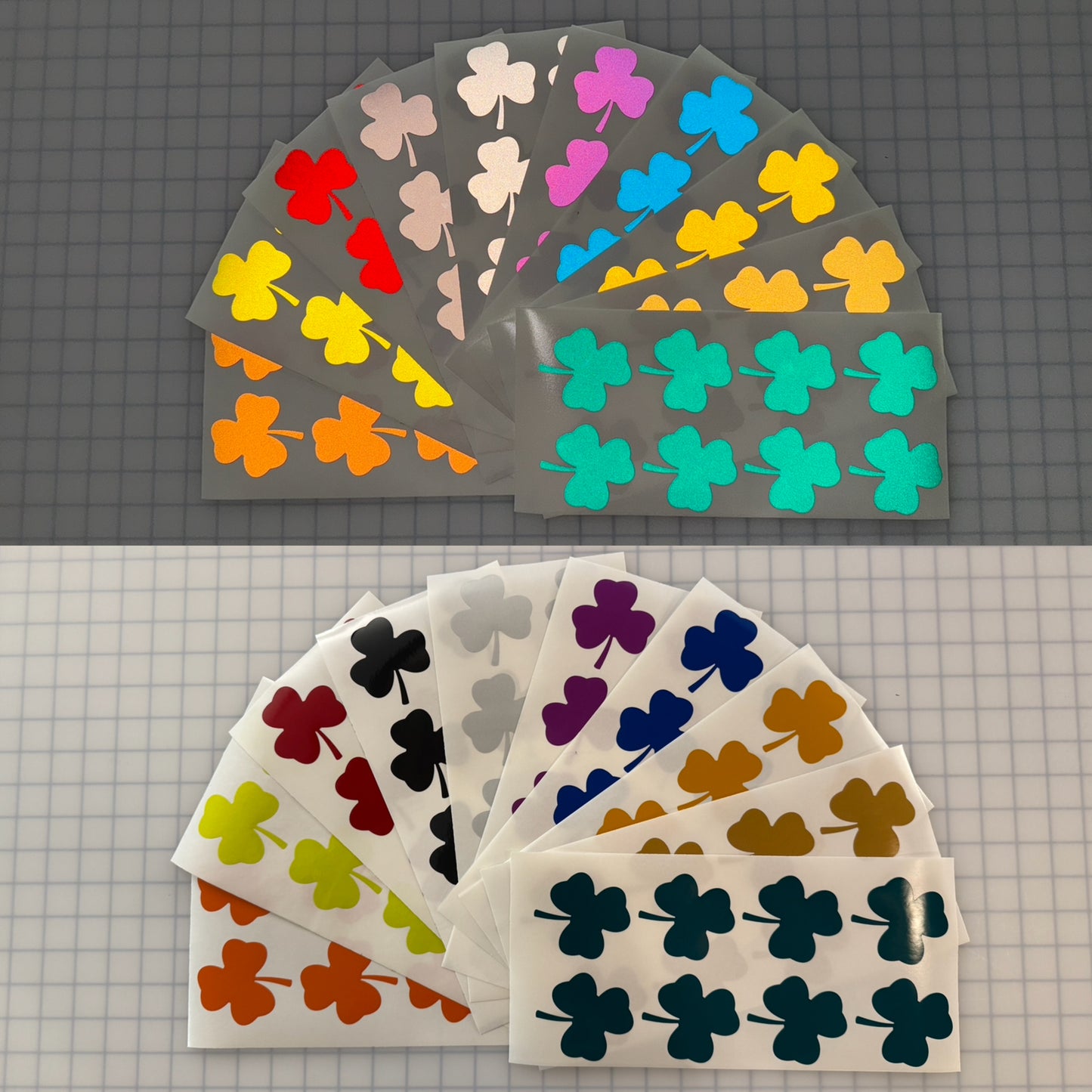 8 Reflective 2.5" ELG Lucky Clover Flowers