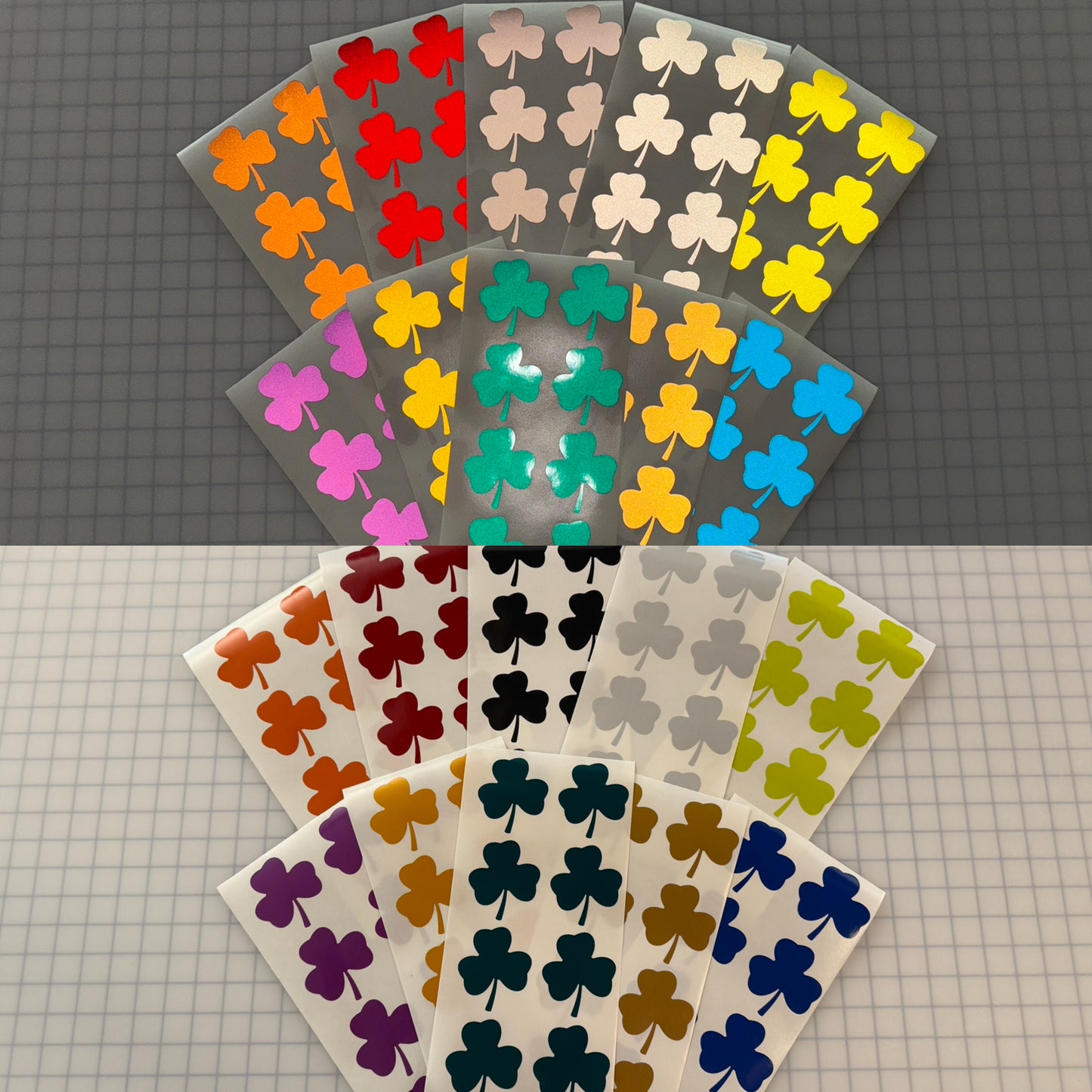 8 Reflective 2.5" ELG Lucky Clover Flowers