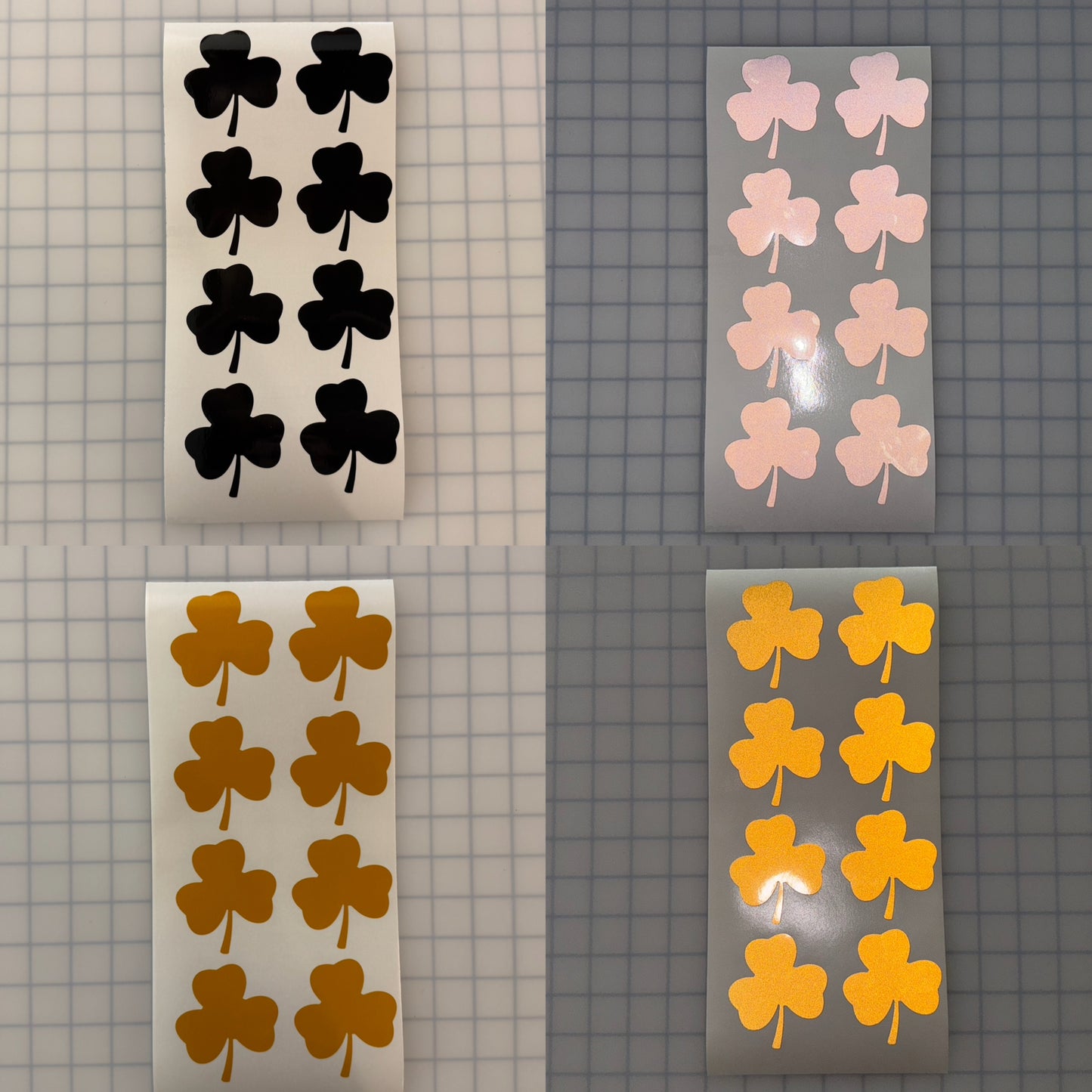 8 Reflective 2.5" ELG Lucky Clover Flowers