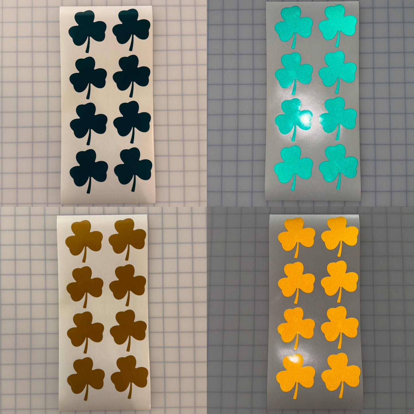 8 Reflective 2.5" ELG Lucky Clover Flowers