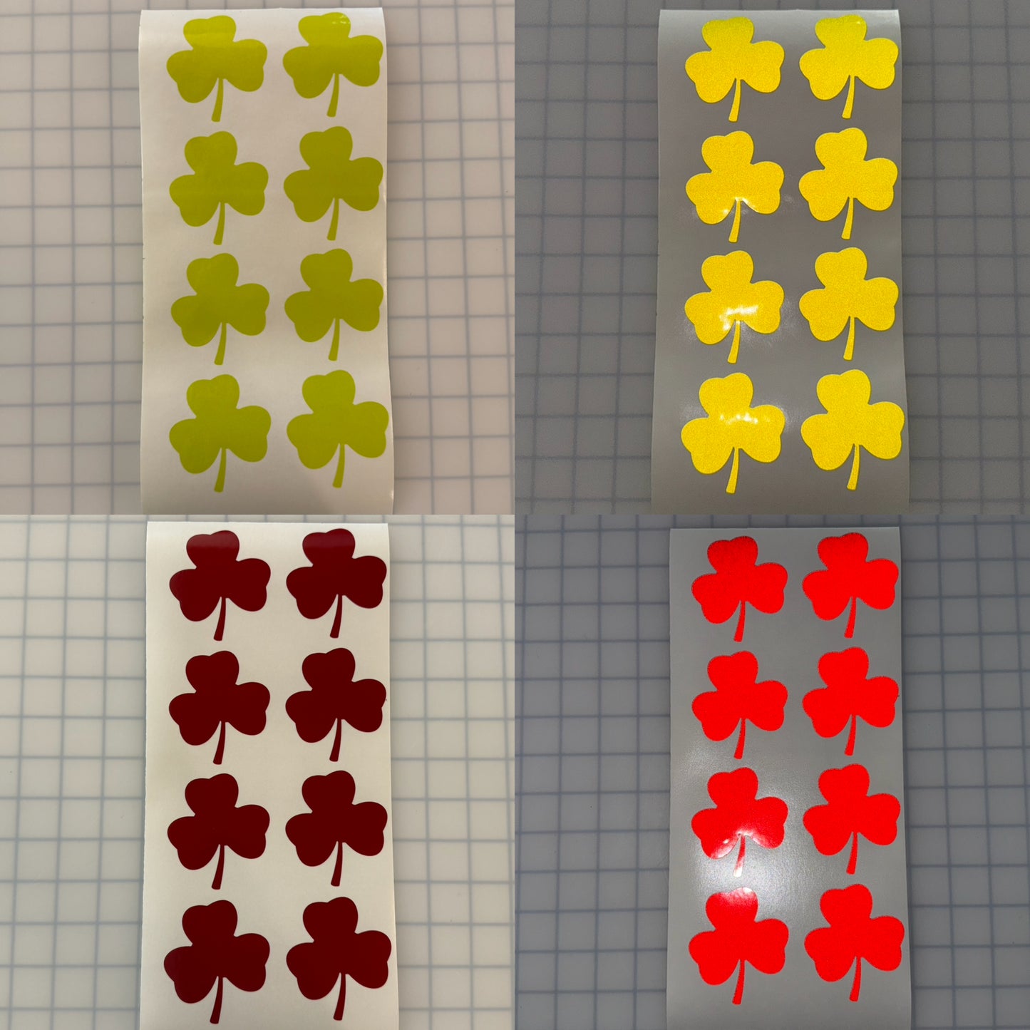 8 Reflective 2.5" ELG Lucky Clover Flowers