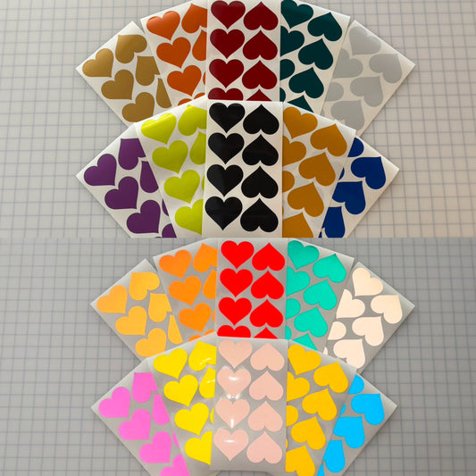 8 Reflective 2.5" x 2.85" ELG Hearts - Reflective Pro