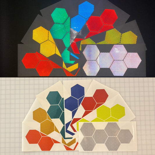 6 Reflective 2.85" V98 Prismatic Hexagons - Reflective Pro