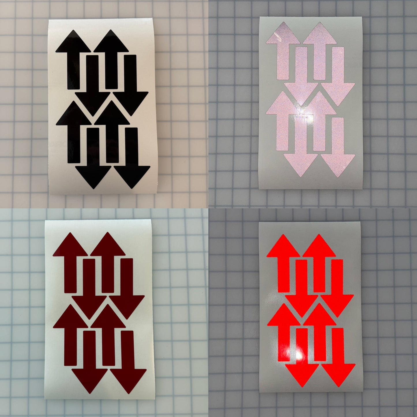 8 Reflective 2" x 3.4" ELG Arrows