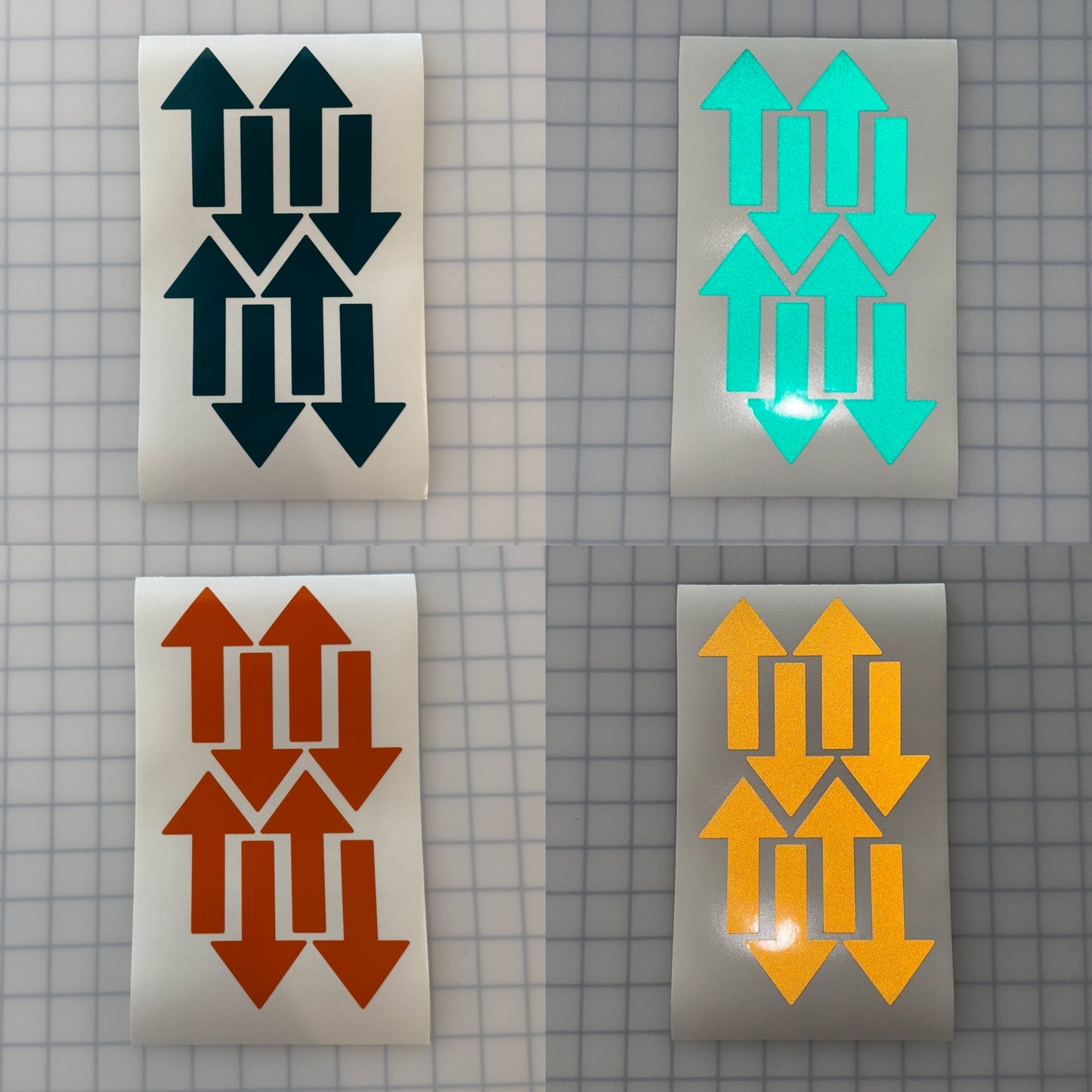 8 Reflective 2" x 3.4" ELG Arrows