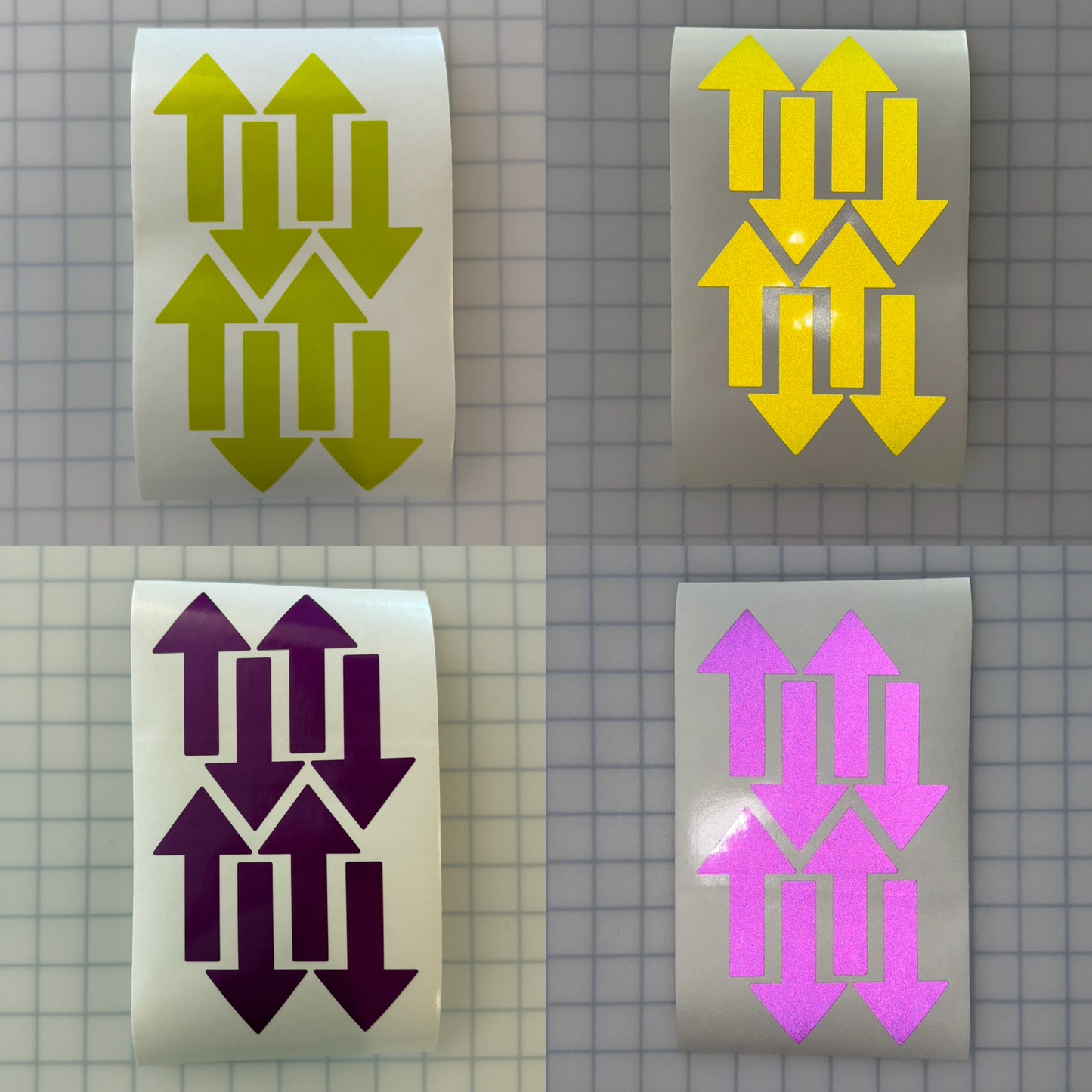 8 Reflective 2" x 3.4" ELG Arrows