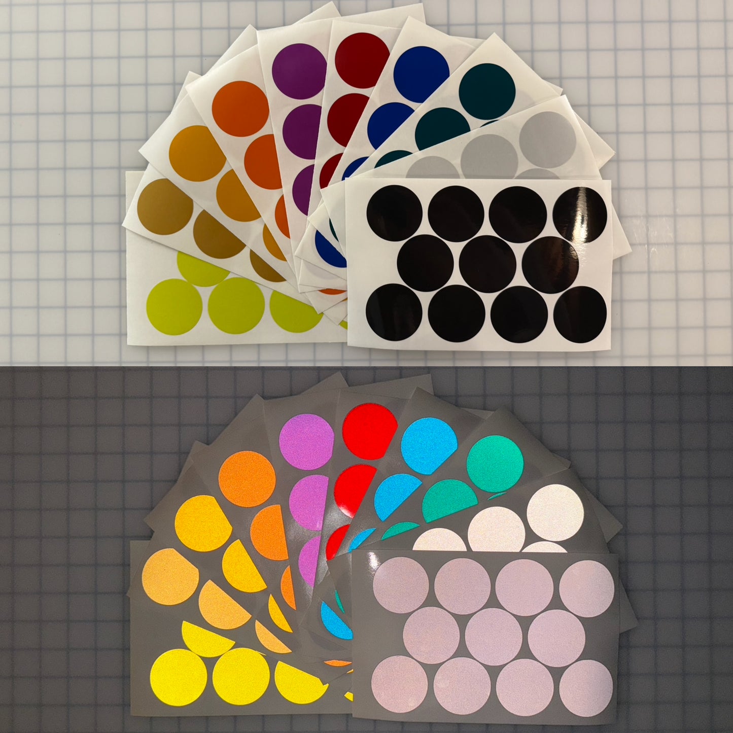11 Reflective 2" ELG Dots (Circles) - Reflective Pro