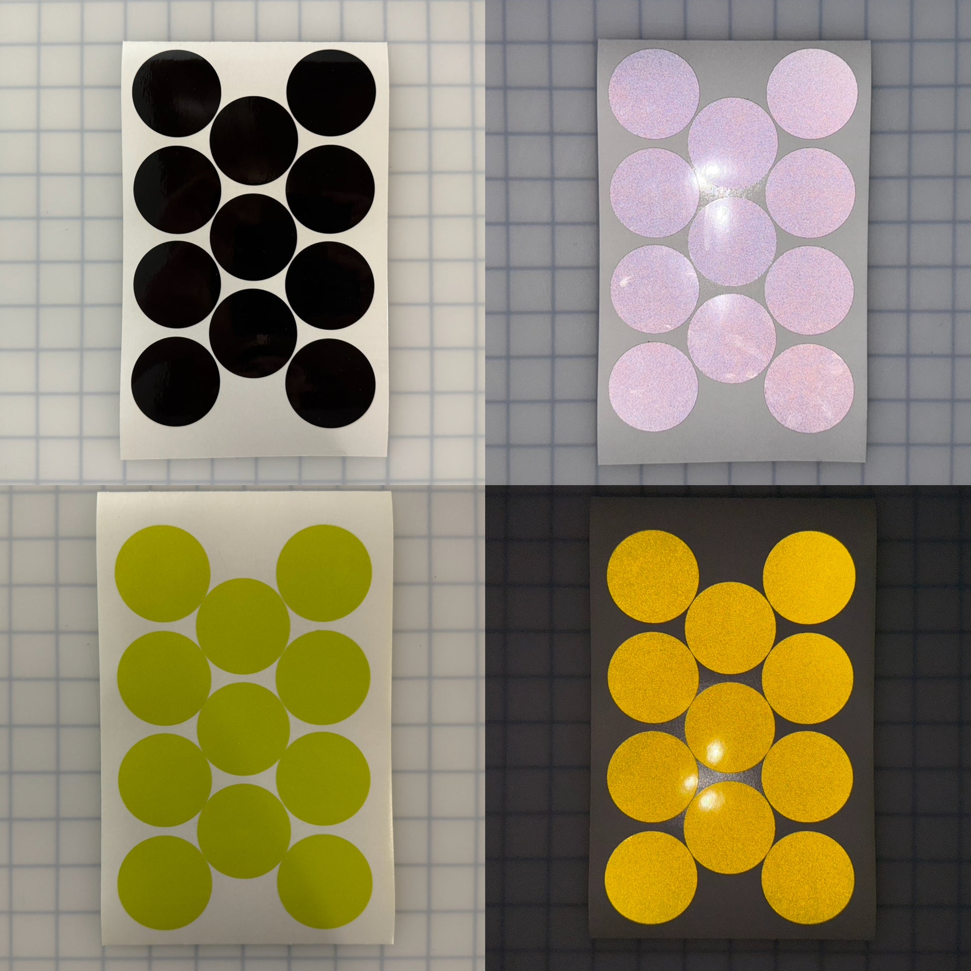 11 Reflective 2" ELG Dots (Circles) - Reflective Pro
