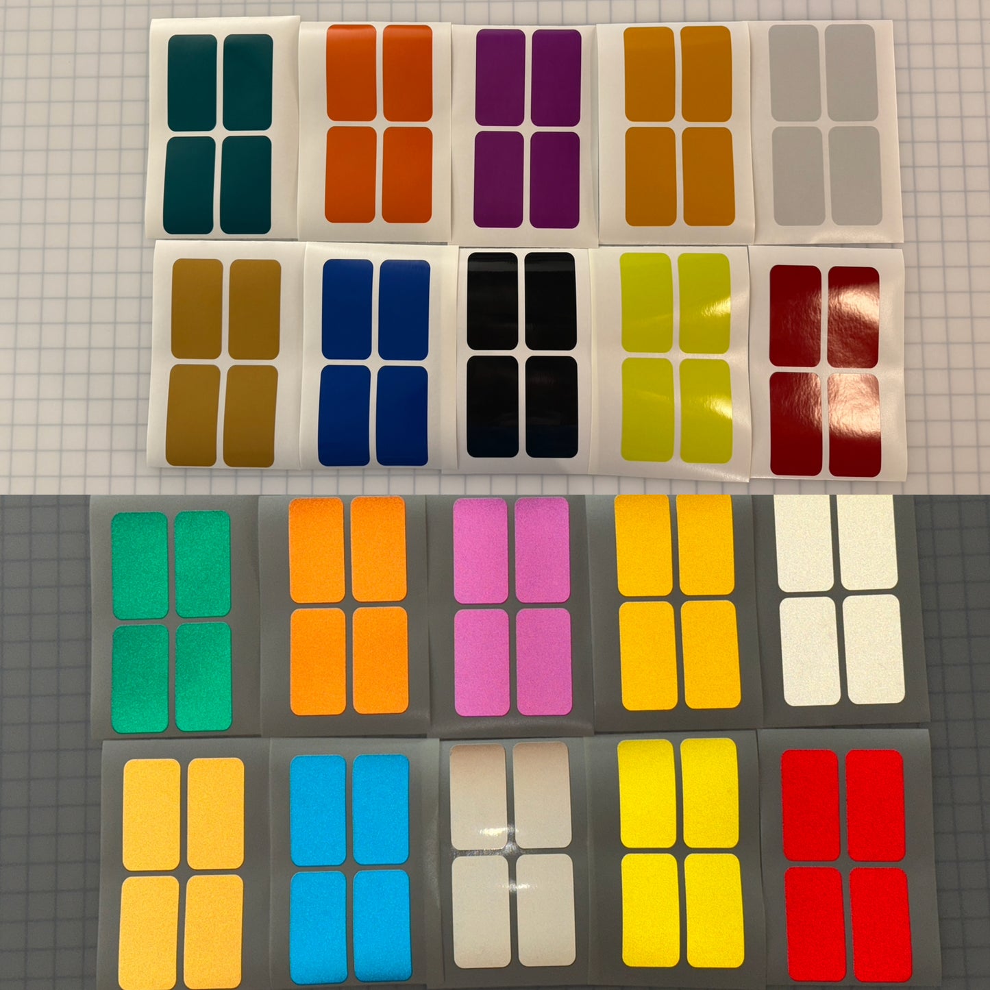 4 Reflective 2" x 4" ELG Rectangles