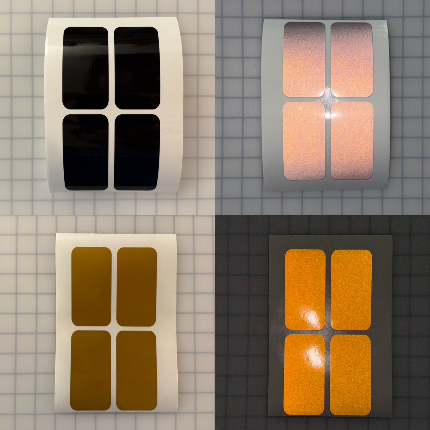 4 Reflective 2" x 4" ELG Rectangles