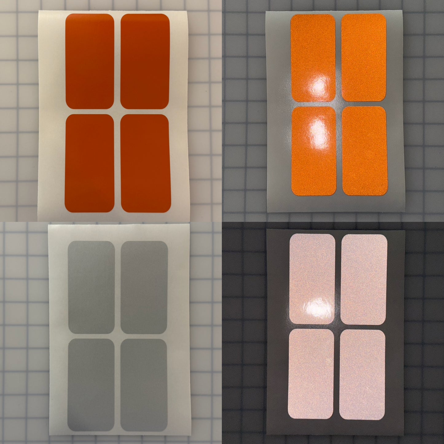 4 Reflective 2" x 4" ELG Rectangles