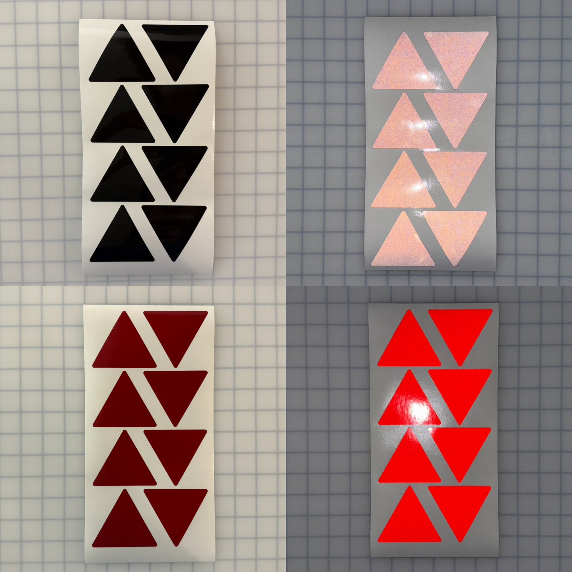 8 Reflective 3" x 2.65" ELG Triangles - Reflective Pro