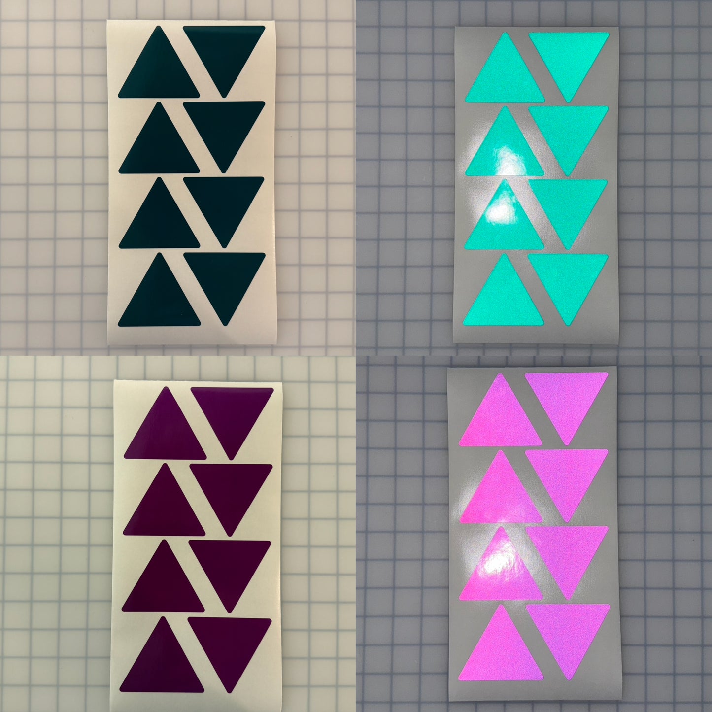 8 Reflective 3" x 2.65" ELG Triangles - Reflective Pro