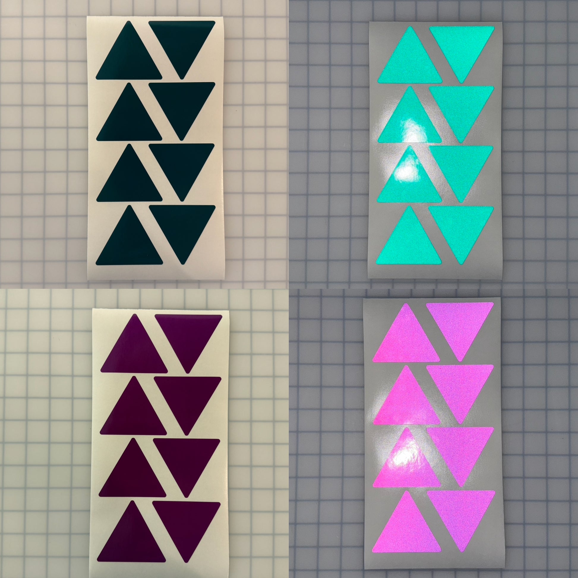 8 Reflective 3" x 2.65" ELG Triangles - Reflective Pro