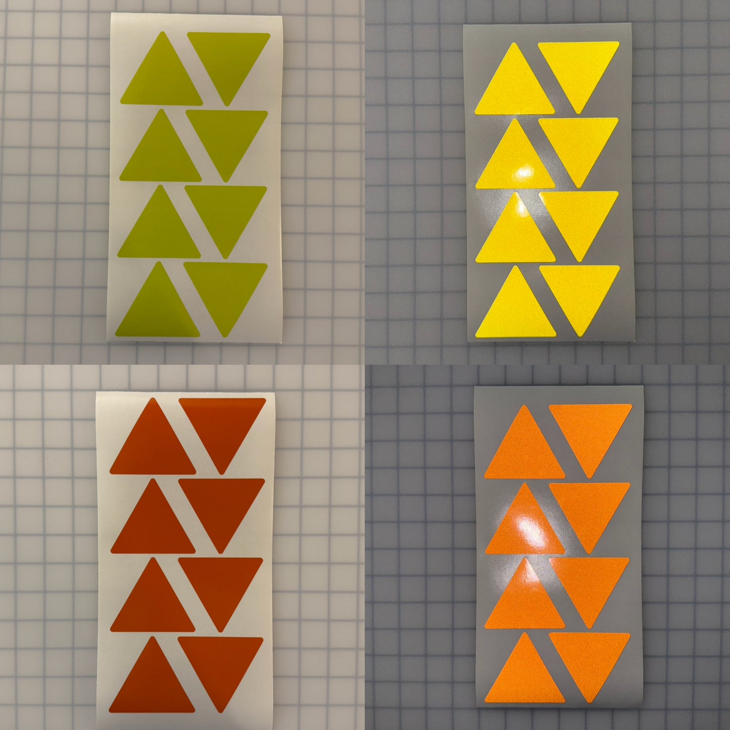 8 Reflective 3" x 2.65" ELG Triangles - Reflective Pro