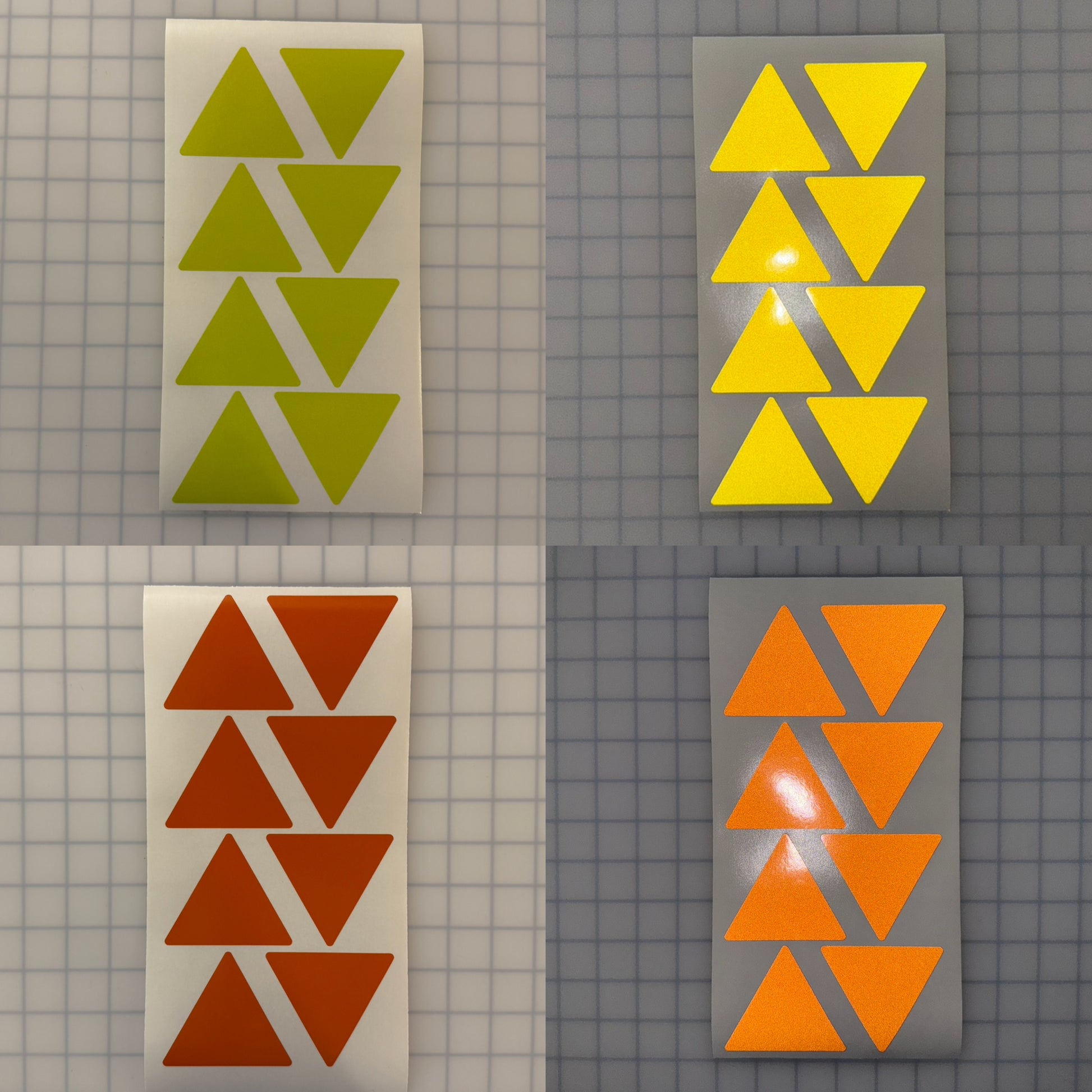 8 Reflective 3" x 2.65" ELG Triangles - Reflective Pro