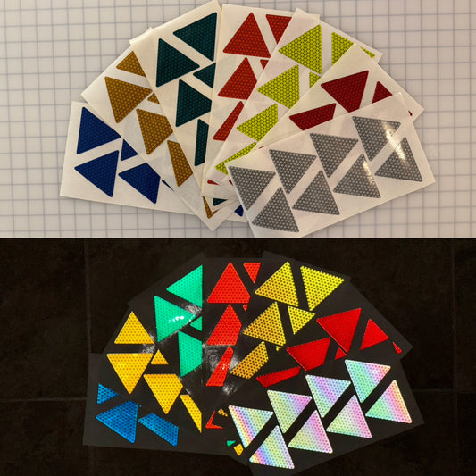 8 Reflective 3" x 2.65" V98 Prismatic Triangles - Reflective Pro