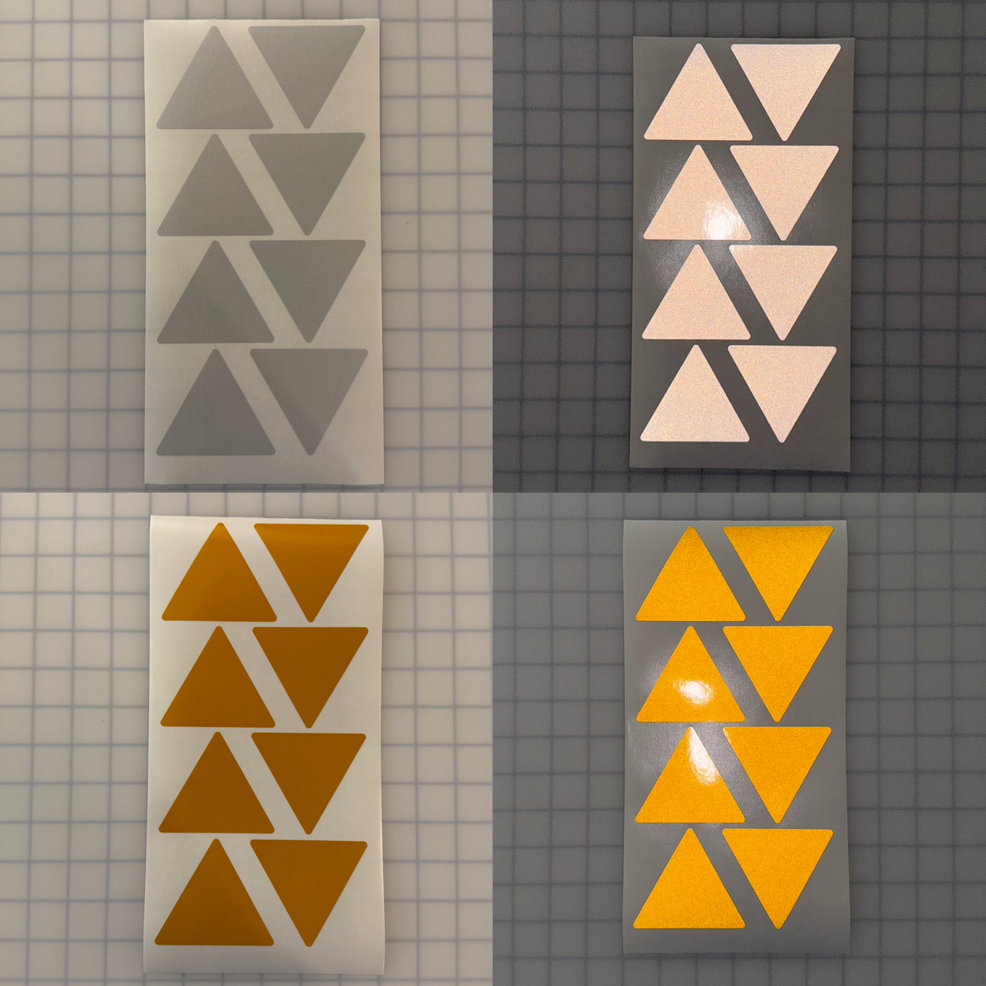8 Reflective 3" x 2.65" ELG Triangles - Reflective Pro