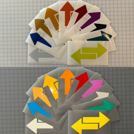 2 Reflective 4" x 6.5" ELG Arrows