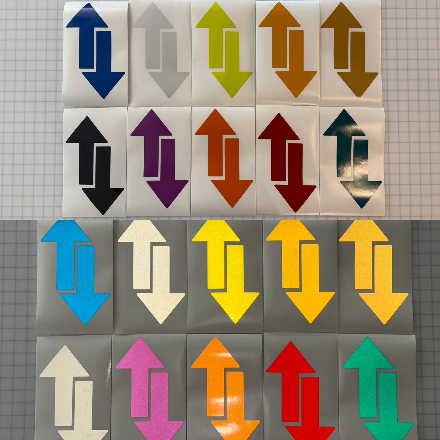 2 Reflective 4" x 6.5" ELG Arrows