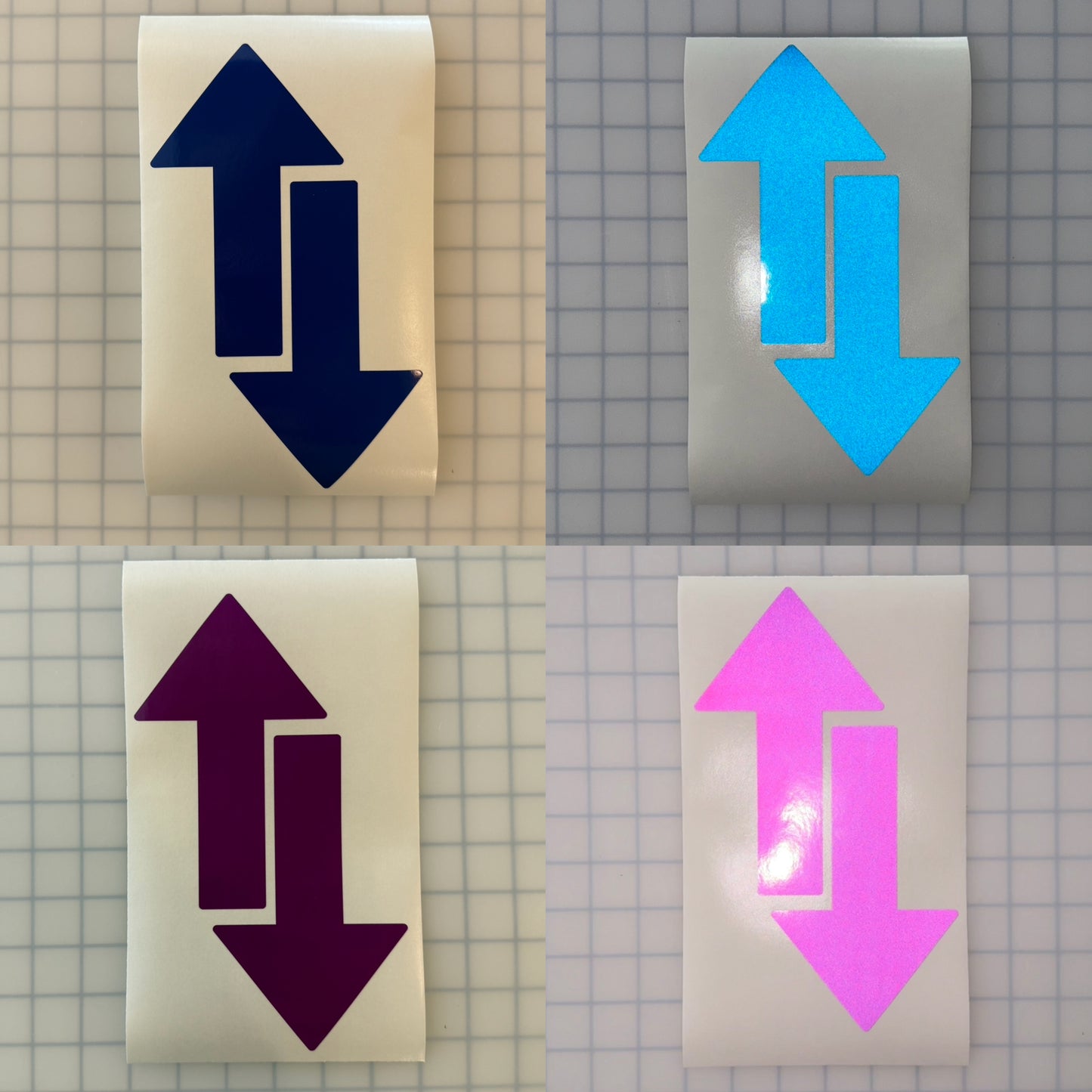 2 Reflective 4" x 6.5" ELG Arrows