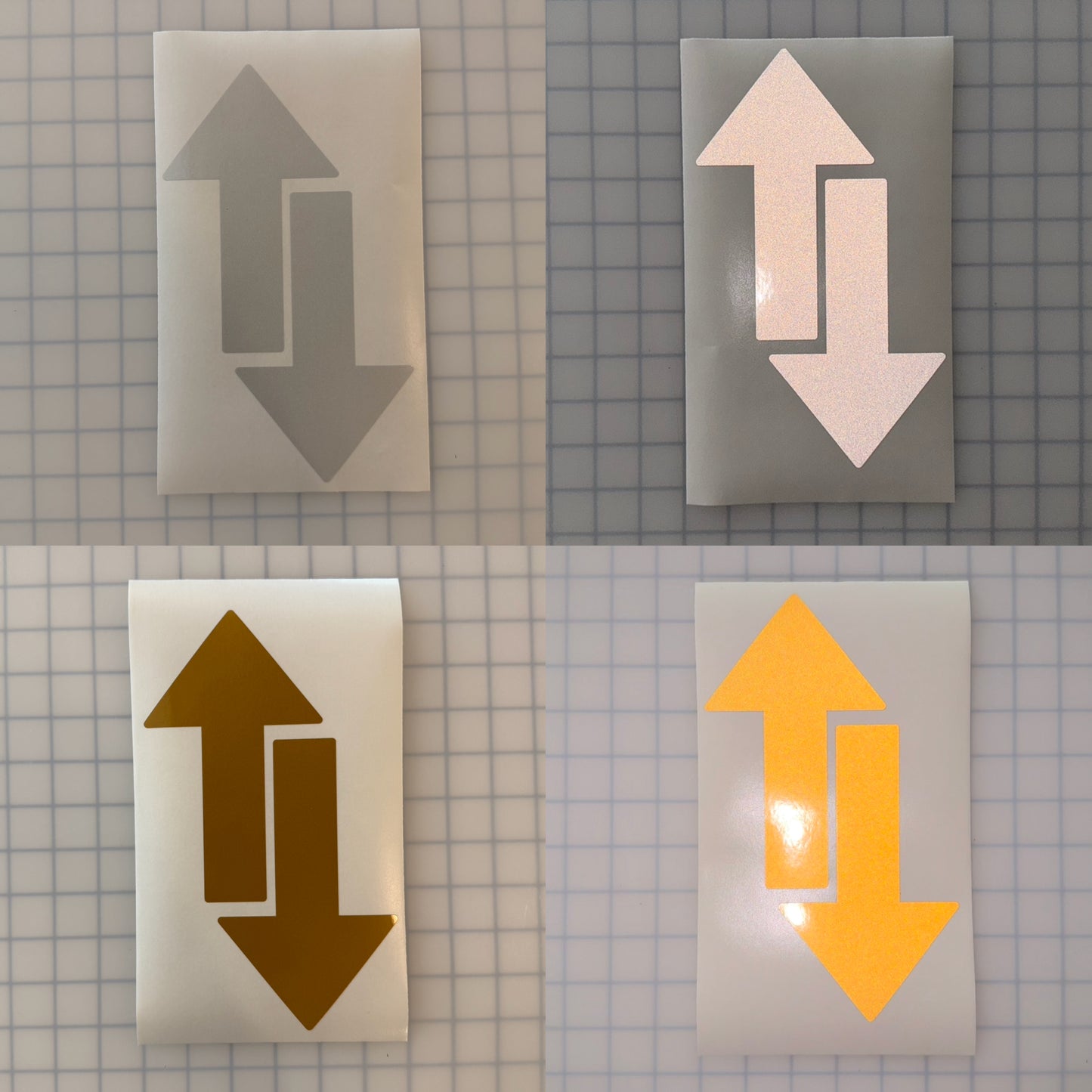 2 Reflective 4" x 6.5" ELG Arrows