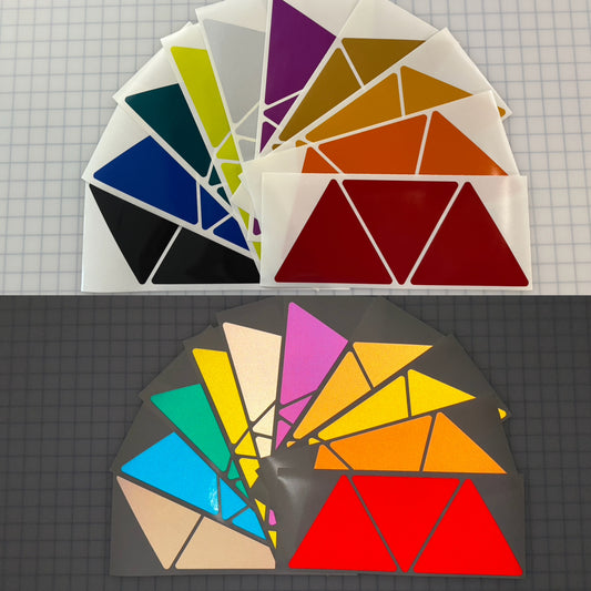 3 Reflective 5.5" x 6.3" ELG Triangles - Reflective Pro