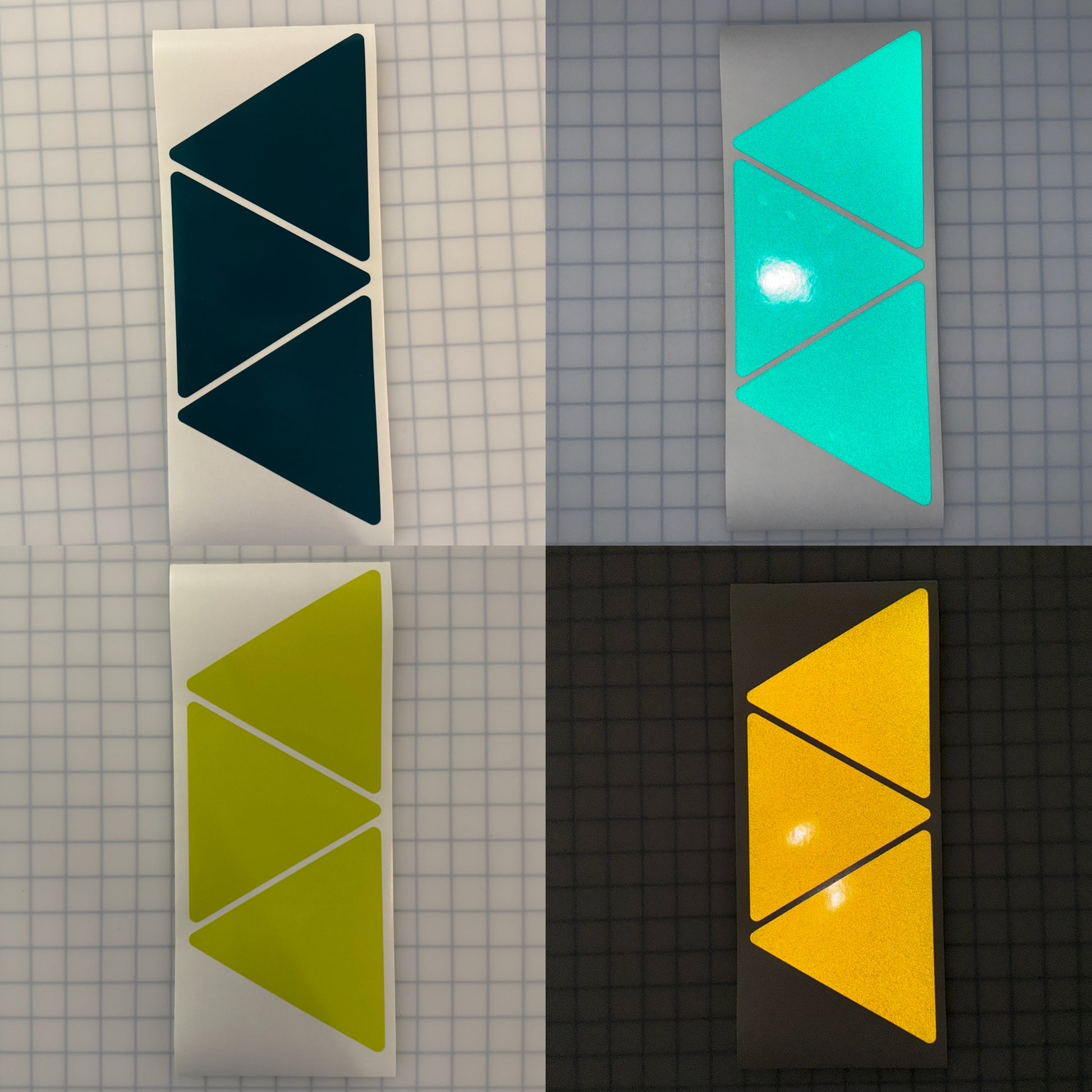 3 Reflective 5.5" x 6.3" ELG Triangles - Reflective Pro