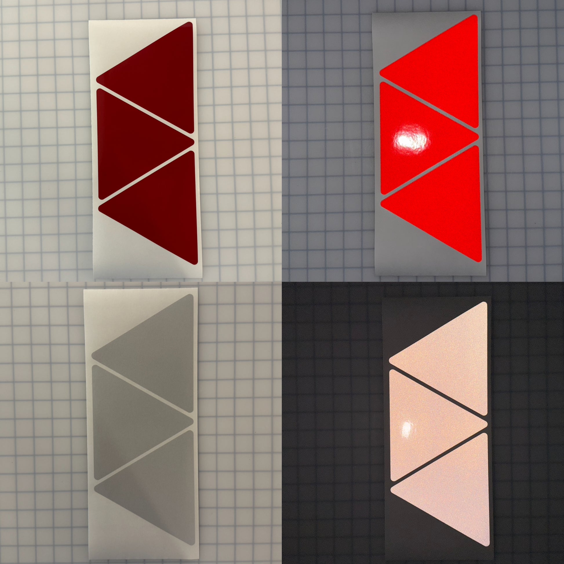 3 Reflective 5.5" x 6.3" ELG Triangles - Reflective Pro