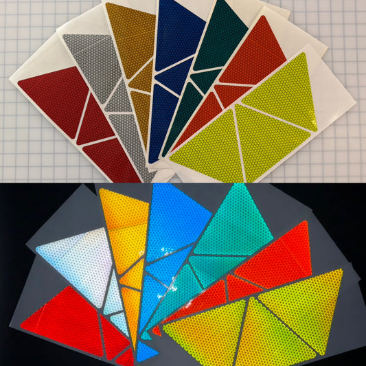 3 Reflective 6.3" x 5.5" V98 Prismatic Triangles