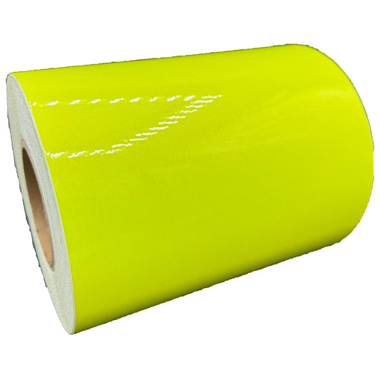 8" Inch Fluorescent Lime Reflective Tape Nikkalite 48000 (Type 1 ELG) - Reflective Pro
