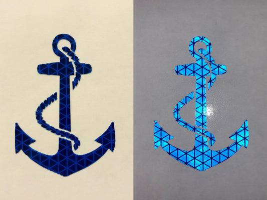 Reflective Prismatic "Navy Anchor" Sticker Oralite V98