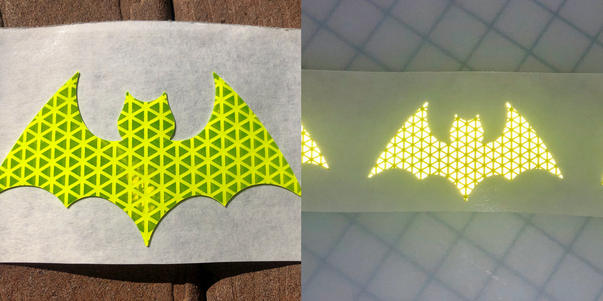 Reflective Prismatic "Bat" Sticker Oralite V98 - Reflective Pro