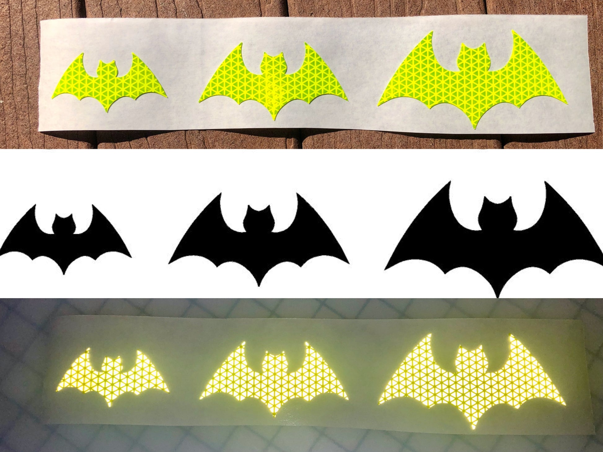Reflective Prismatic "Bat" Sticker Oralite V98 - Reflective Pro