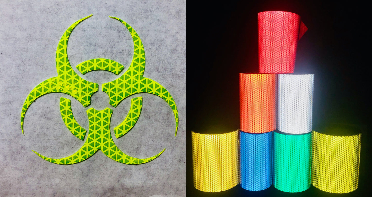 Reflective Prismatic "Biohazard" Sticker Oralite V98 - Reflective Pro