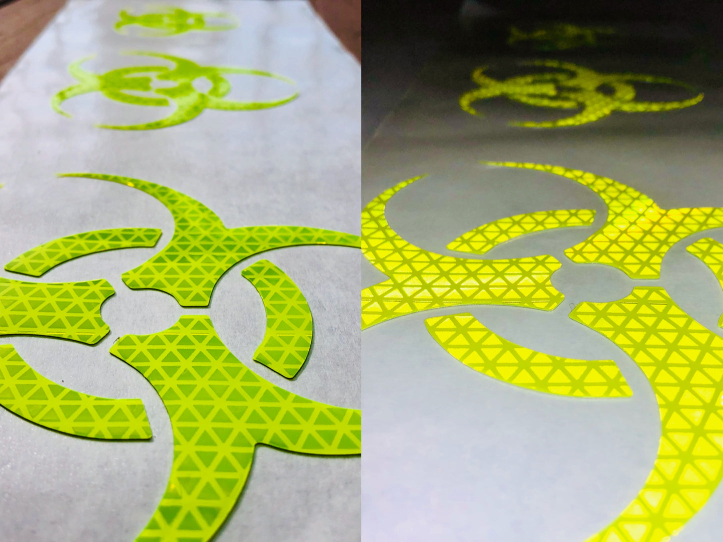 Reflective Prismatic "Biohazard" Sticker Oralite V98 - Reflective Pro