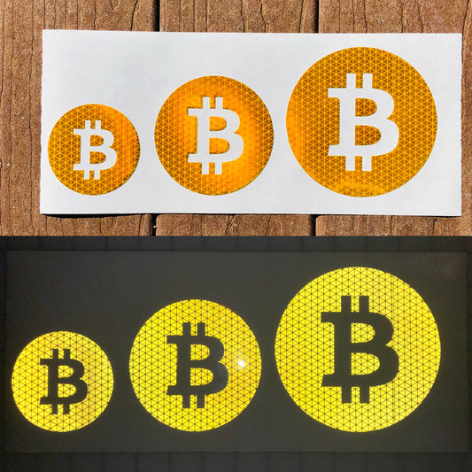 Reflective Prismatic "Bitcoin" Sticker Oralite V98