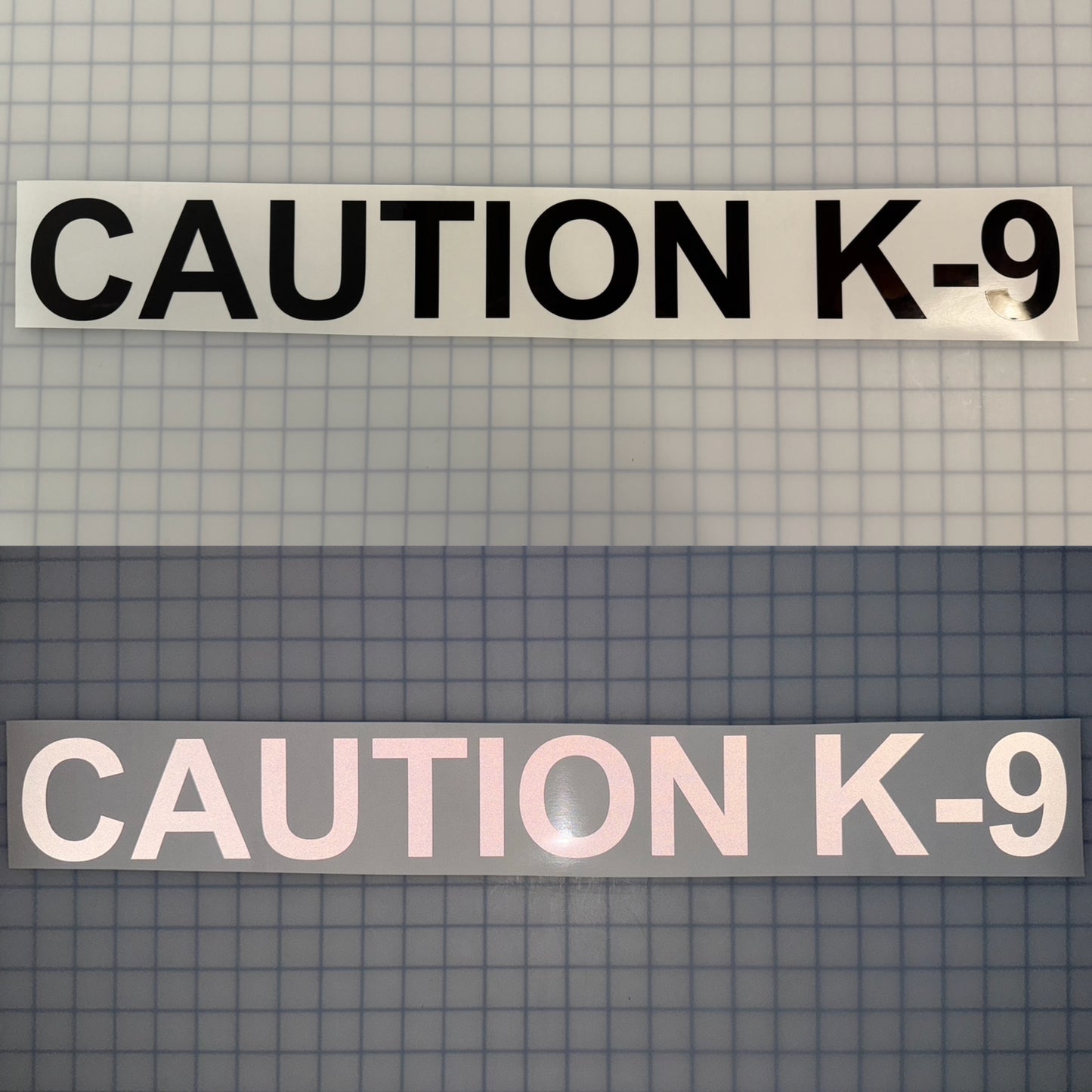 "CAUTION K-9" 3"x25" Reflective Decal Bold - Reflective Pro