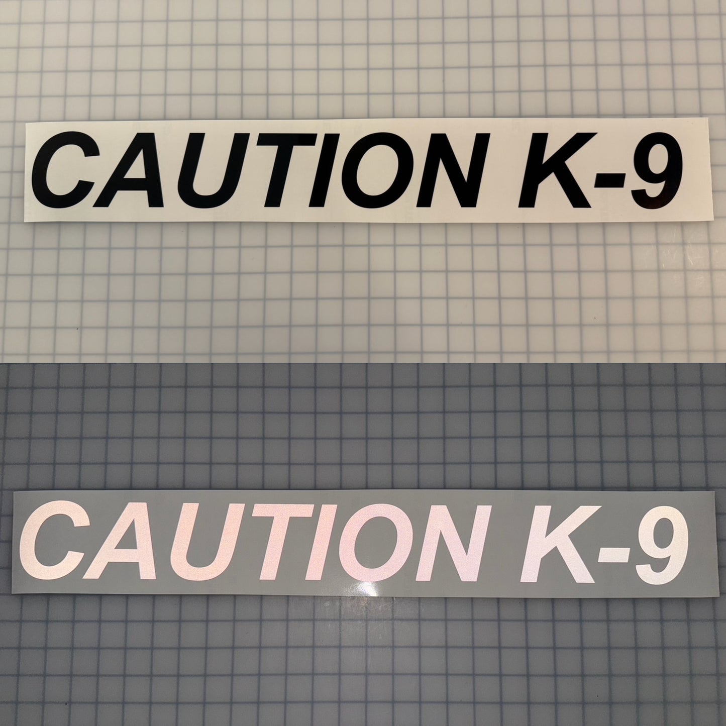 "CAUTION K-9" 3"x25" Reflective Decal Italic - Reflective Pro