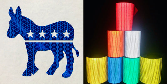 Reflective Prismatic "DNC Donkey" Sticker Oralite V98