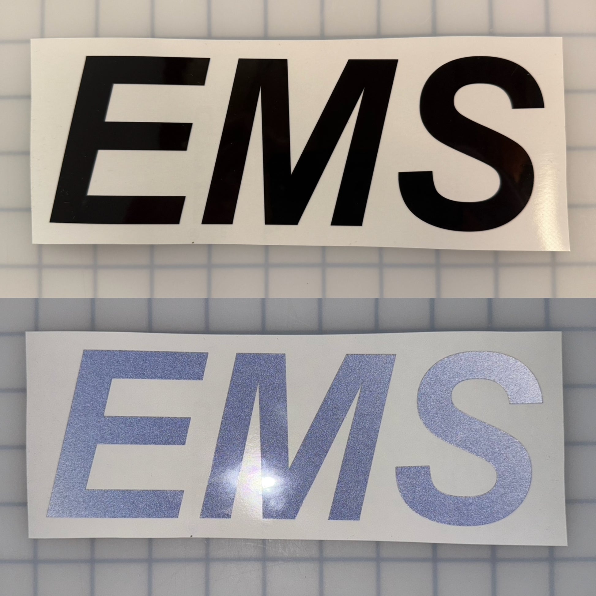 "EMS" 3"x9" Reflective Decal Italic - Reflective Pro