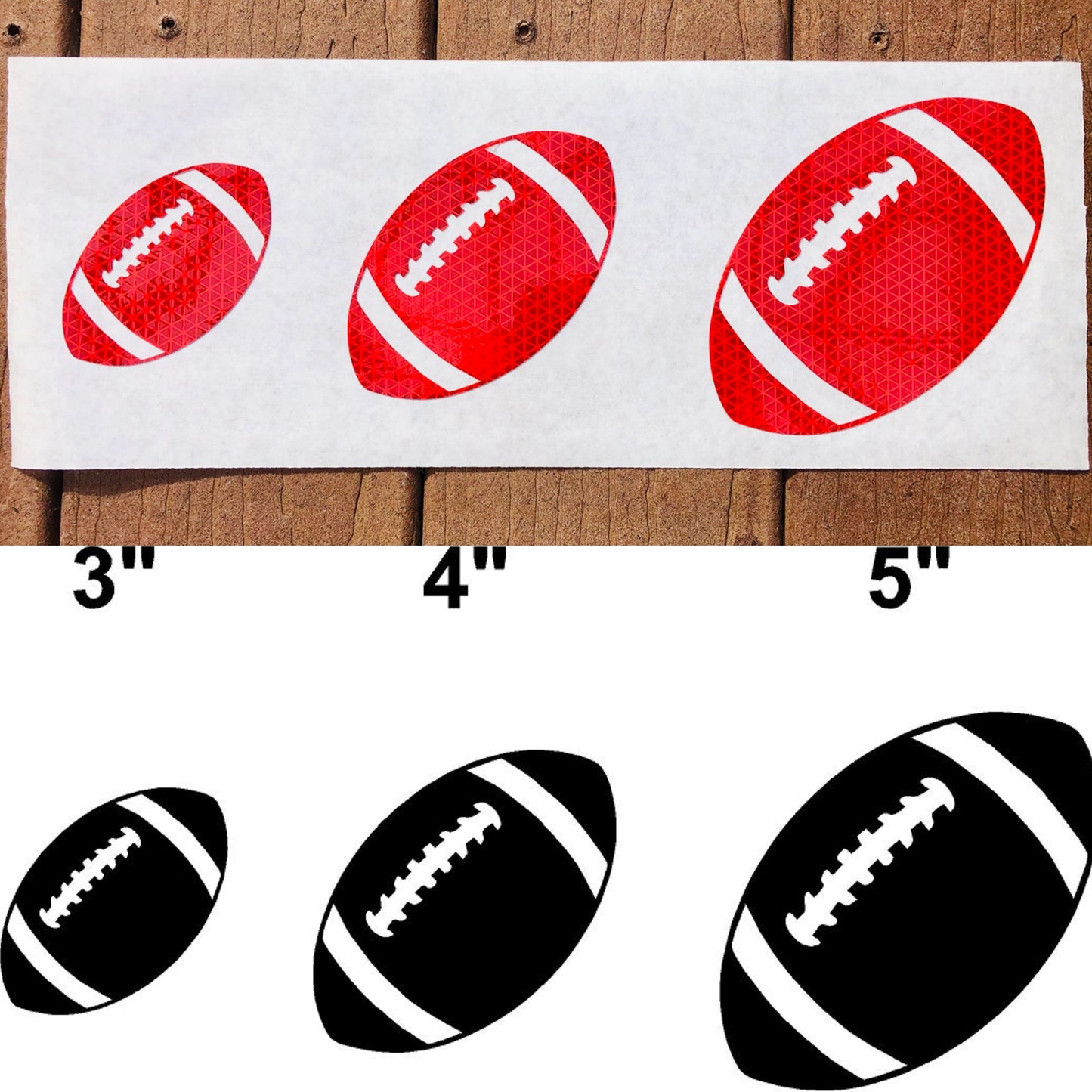 Reflective Prismatic "Football" Sticker Oralite V98