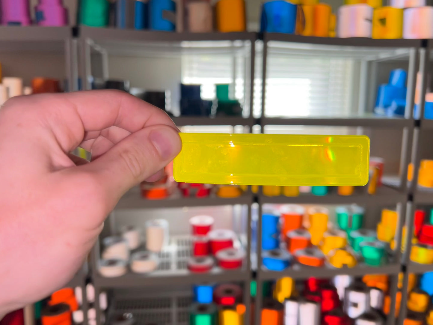 Oralite Reflective 1" x 4" Fluorescent Lime Rectangles Hot Dots (16 Per Sheet) - Reflective Pro