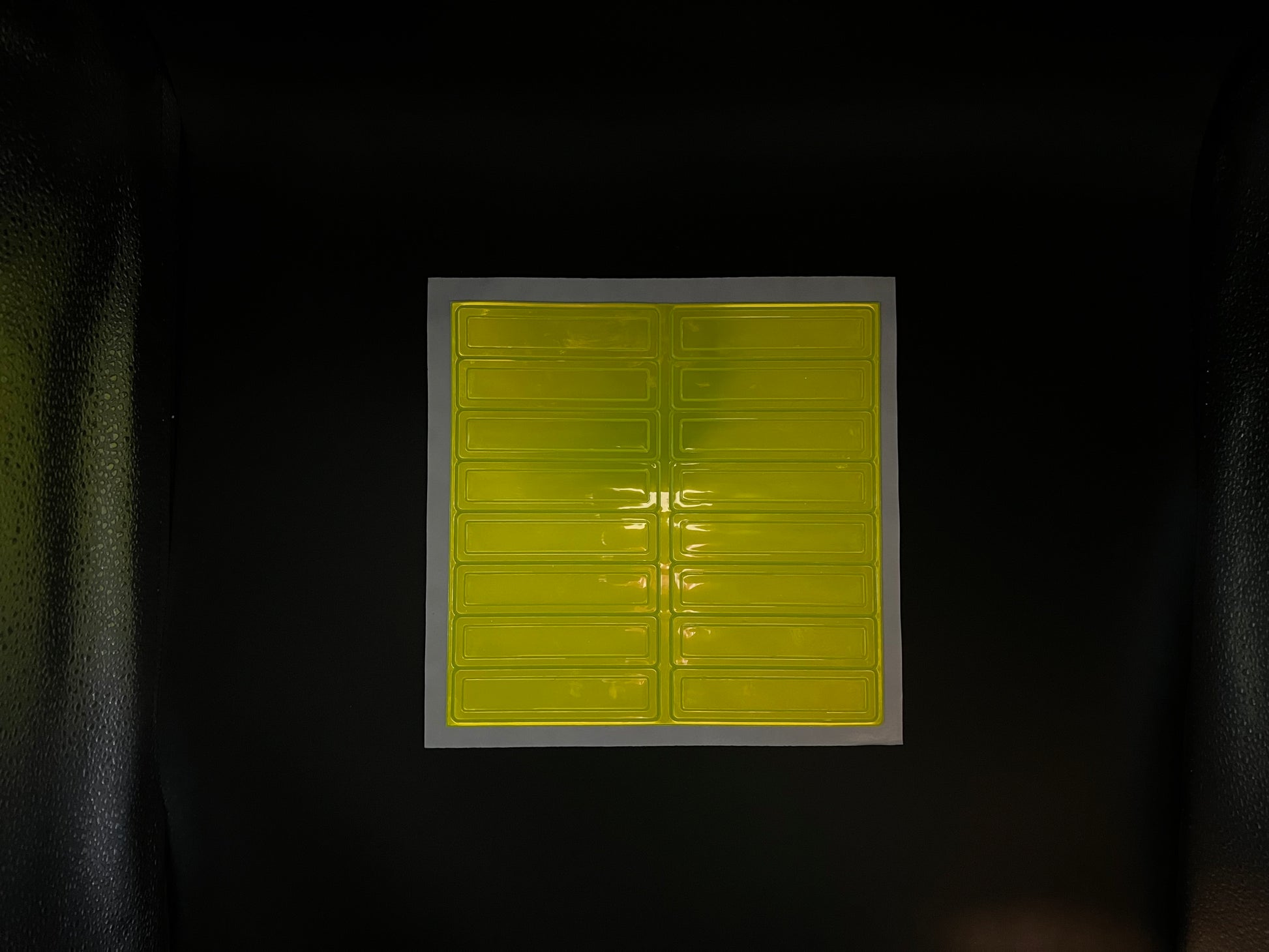 Oralite Reflective 1" x 4" Fluorescent Lime Rectangles Hot Dots (16 Per Sheet) - Reflective Pro