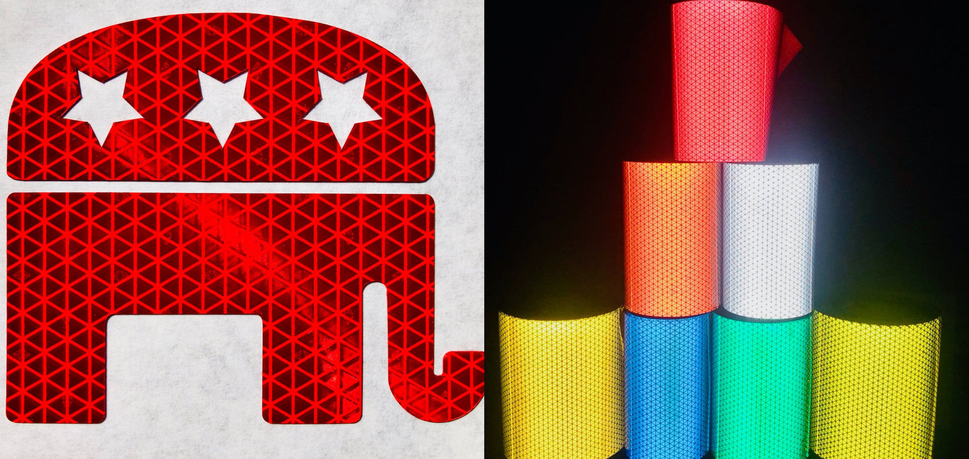 Reflective Prismatic "RNC Elephant" Sticker Oralite V98 - Reflective Pro