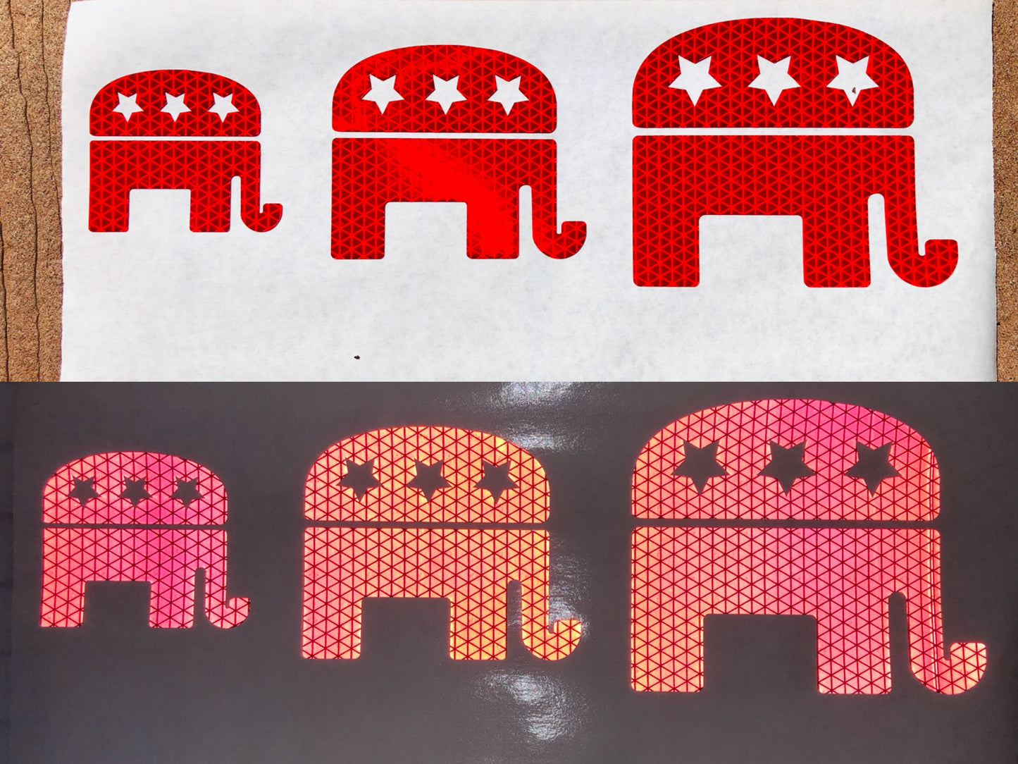 Reflective Prismatic "RNC Elephant" Sticker Oralite V98 - Reflective Pro