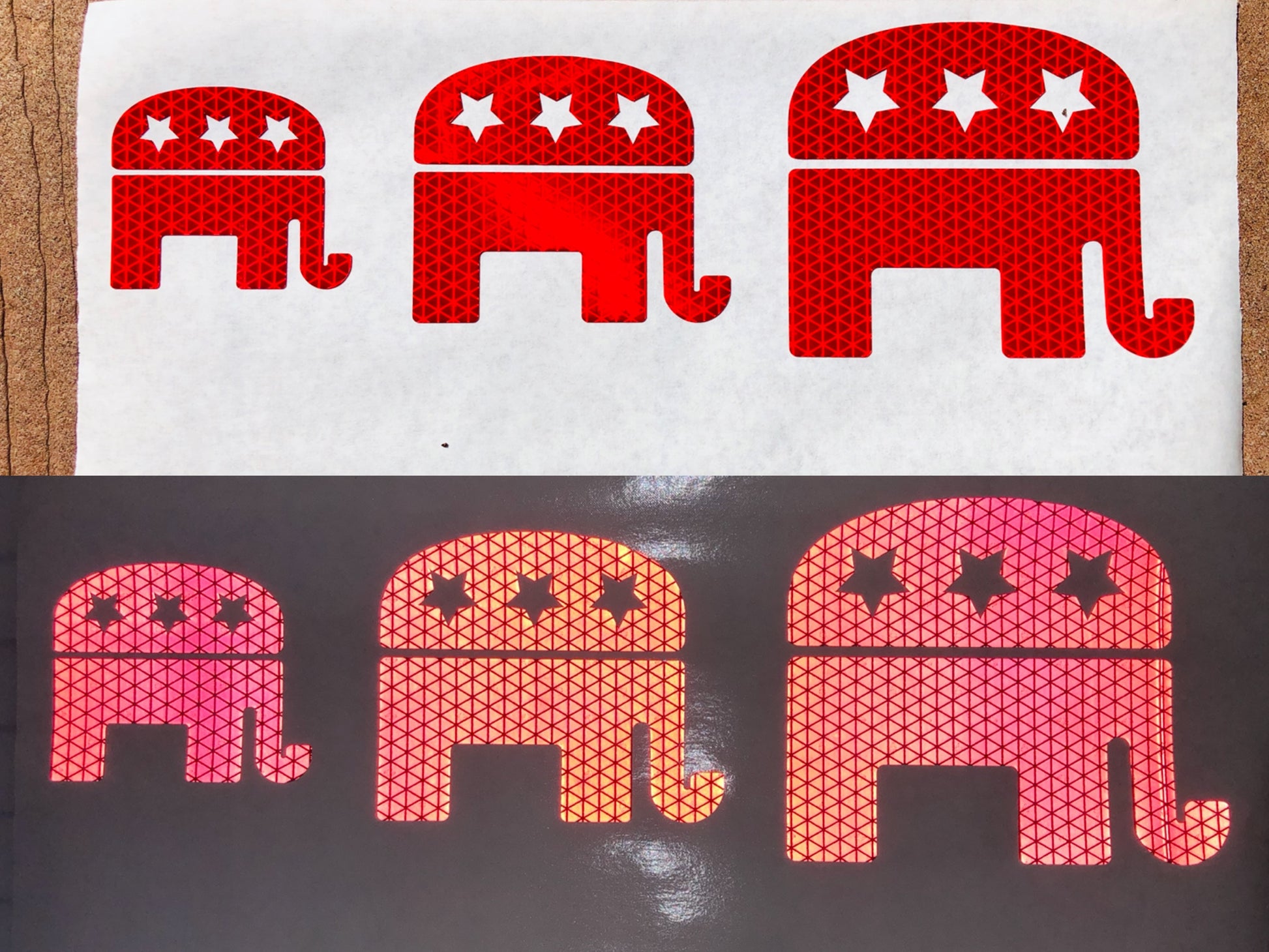 Reflective Prismatic "RNC Elephant" Sticker Oralite V98 - Reflective Pro