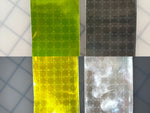 2" Oralite GP440 Ultra Bright Prismatic Sew On Trim - Silver & Fluorescent Lime - Reflective Pro