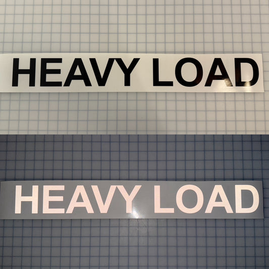 "HEAVY LOAD" 3"x26" Reflective Decal Bold - Reflective Pro