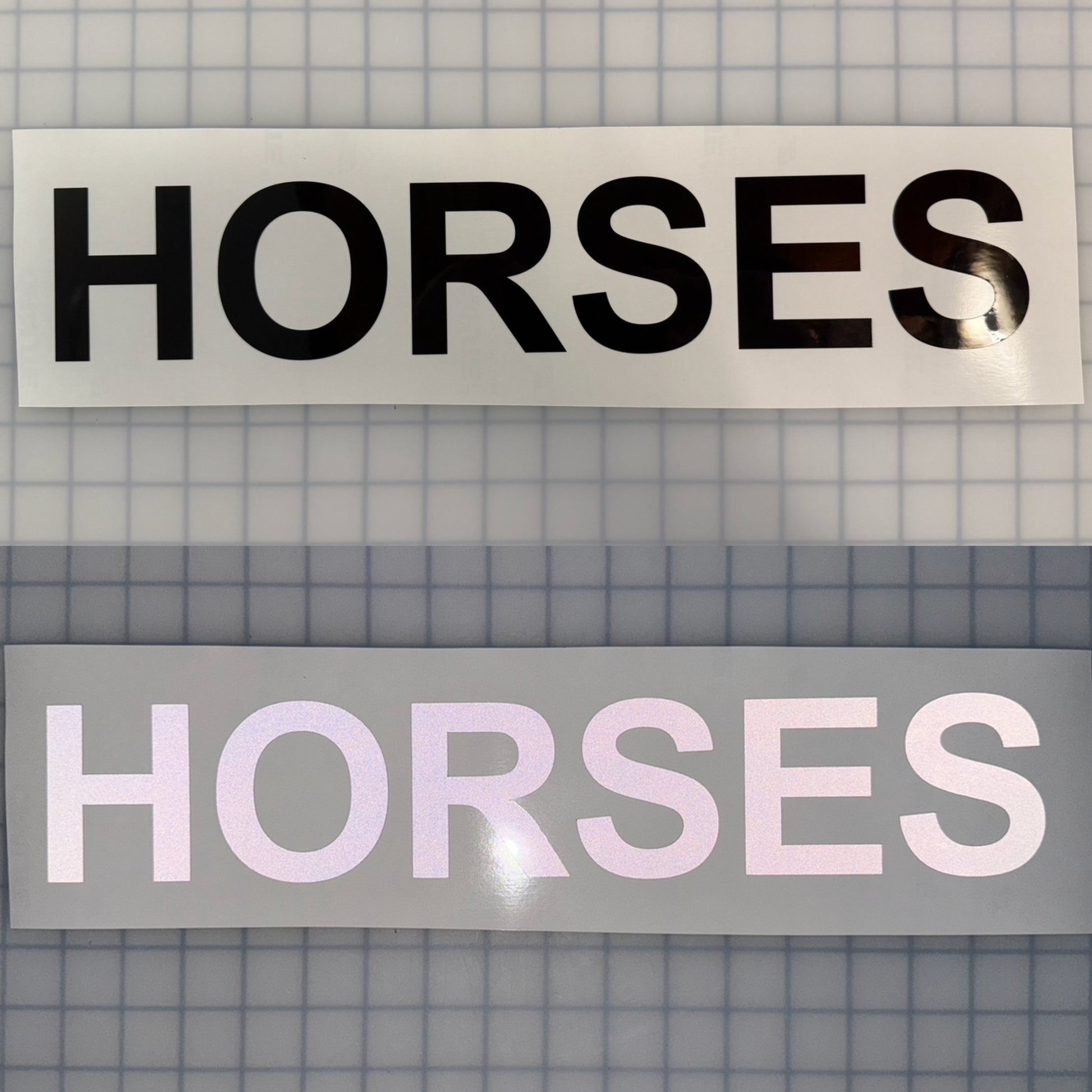 "HORSES" 3"x17" Reflective Decal Bold - Reflective Pro